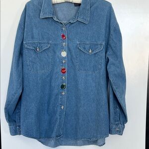 Honors Denim Button Down Shirt Size XL